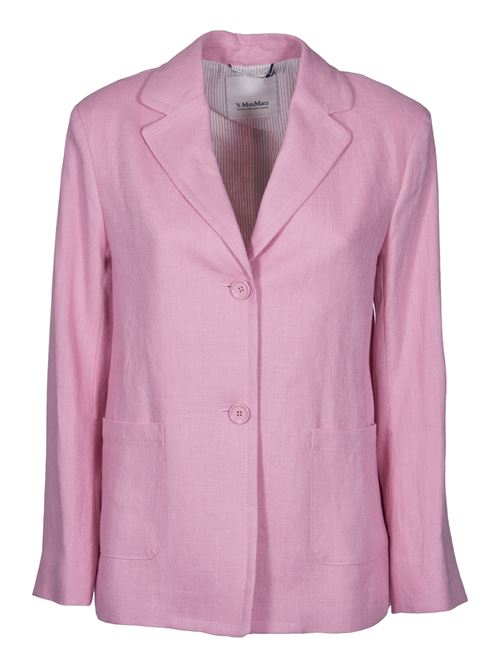 Single-breasted linen jacket S MAX MARA | 2419041063600007